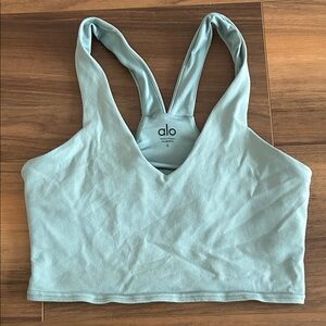 ALO Yoga Light Blue Crop Bra Tank